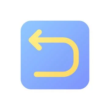 Backward arrow pixel perfect flat gradient color ui icon Illustrazione stock