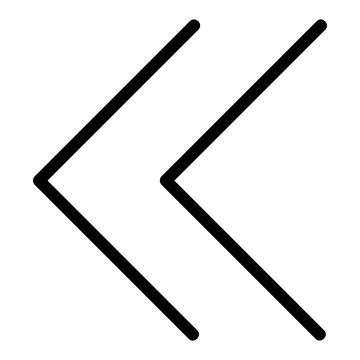 Backward arrow Vector Icon, Chevron, Lineal style icon Stock Illustration