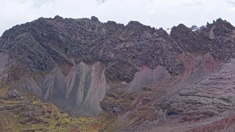 Backward Drone Over Rugged Andean Peak Vidéo 331352699