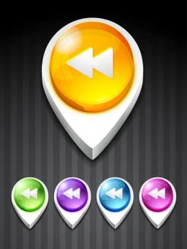 Backward icon Stock Illustration