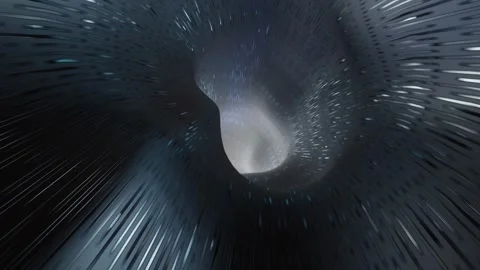 Backward Seamless Loop Inside Vortex Tunnel. 3D abstract Stock Footage 254583896