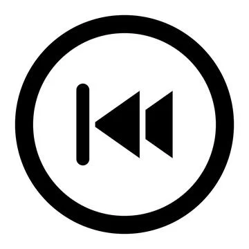 Backward Vector Icon Design Illustration Stock Illustration