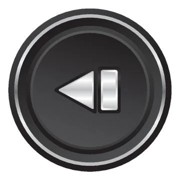 Backward Web Button Stock Illustration