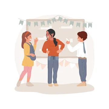 Backwards day isolated cartoon vector illustration. Stock Illustration