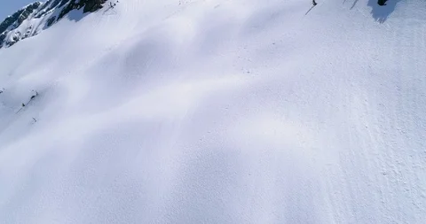 Backwards Descent Showing Mountain Contours Stock Footage 91375151