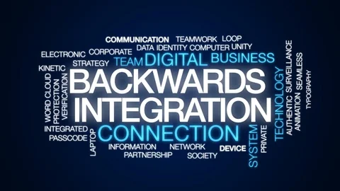 Backwards intergration animated word cloud. Kinetic typography. Stock-Footage 116621694