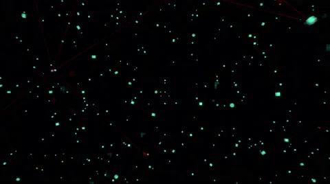 Backwards sci-fi flight through data stream of cubes. Stock Footage 64218772