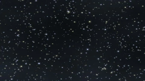 Backwards Sci-Fi Time Travel through Space Glowing Particle Field Stock Footage 333787105