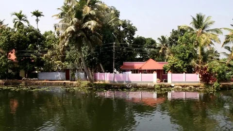 The Backwaters of Kerala, India Stock Footage 84879677
