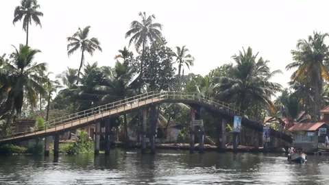 The Backwaters of Kerala, India Stock Footage 84883591