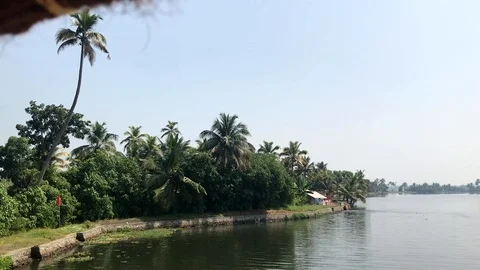The Backwaters of Kerala, India Stock Footage 85496996