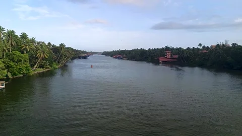 Backwaters view from bridge Stock Footage 313149238