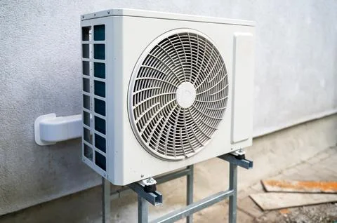 Backyard air conditioner Stock Photos
