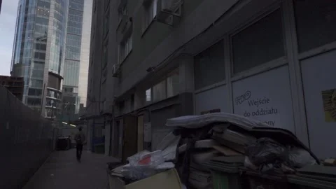 Backyard alley Stock Footage 147406696