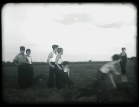 Backyard Baseball Game 1930s Stock Footage 32785628