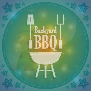 Backyard Bbq Stock Illustration