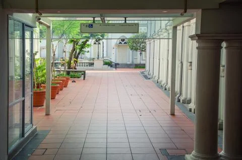 Backyard in CHIJMES complex 库存照片