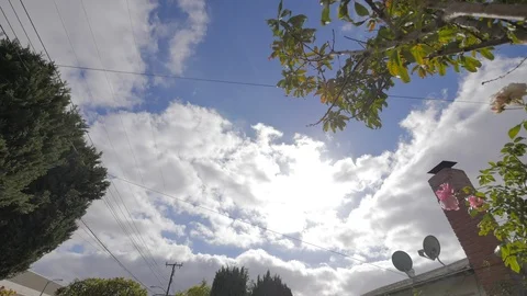 Backyard clouds time lapse Stock Footage 100663351