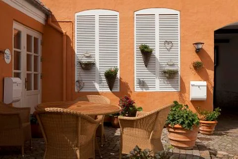 Backyard in denmark Stock-Fotos