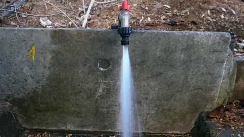 Backyard Faucet Video stock 84625046