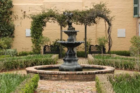 Backyard Fountain Stock Photos