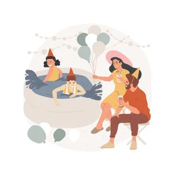 Backyard fun isolated cartoon vector illustration Ilustración de archivo