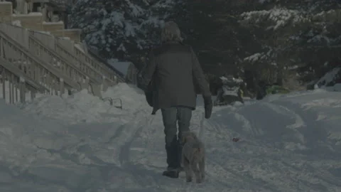 Backyard fun in snowy Canada Video stock 170277615