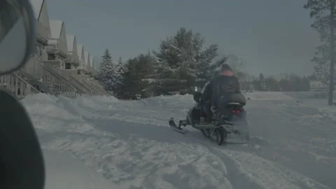 Backyard fun in snowy Canada Video stock 170277682