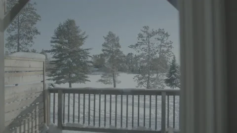 Backyard fun in snowy Canada Video stock 170278067