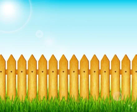 Backyard garden background Stock Illustration