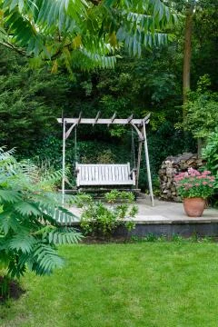 Backyard garden Stock Photos