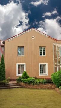 Backyard home Stock Photos