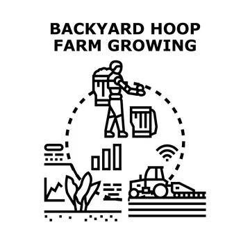 Backyard homestead farming using smart agriculture technology Stock Illustration