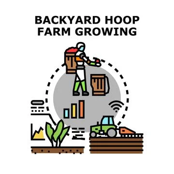 Backyard homestead farming using smart agriculture technology Stock Illustration