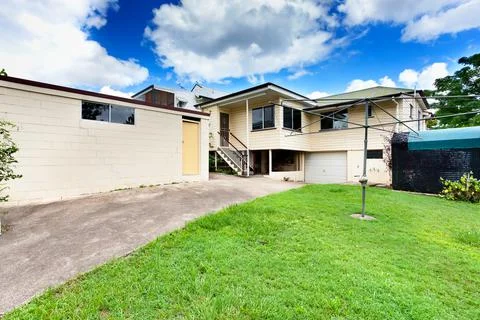 The backyard of a house Stock Photos