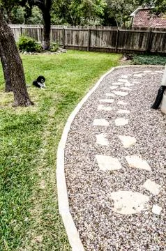 Backyard landscaping Stock Photos