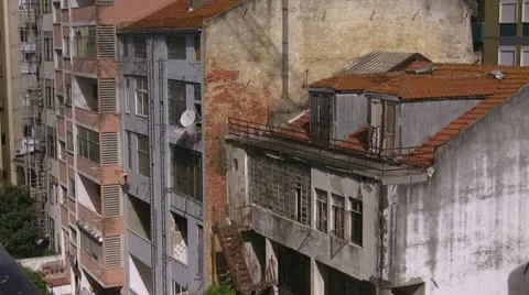 Backyard, Lisbon, Portugal Stock Footage