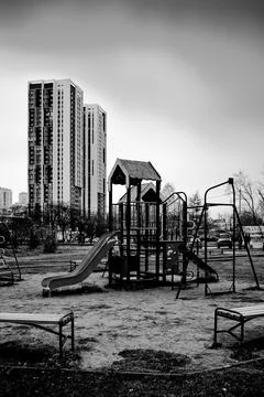 Backyard monochrome Stock Photos