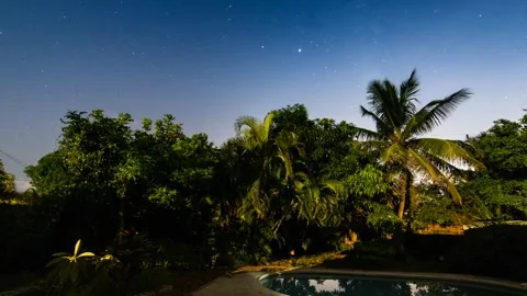 Backyard night lapse Vídeos de archivo 172335527
