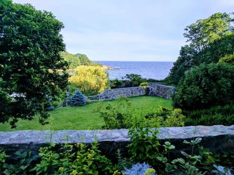 Backyard Ocean View Stock Photos
