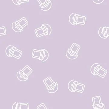 Backyard outdoor lamp line vector seamless pattern Illustrazione stock
