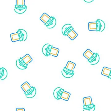 Backyard outdoor lamp vector seamless pattern Illustrazione stock