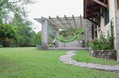 Backyard Pergola Stock Photos
