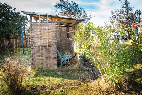 Backyard shed Stock Photos