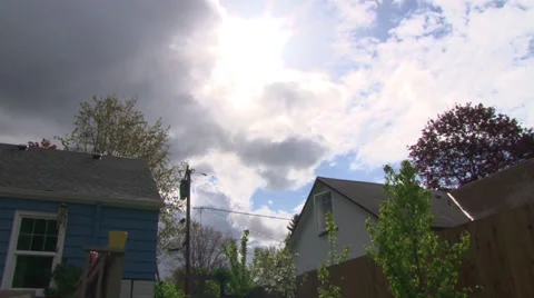 Backyard Spring Day Timelapse Stock Footage 37348959
