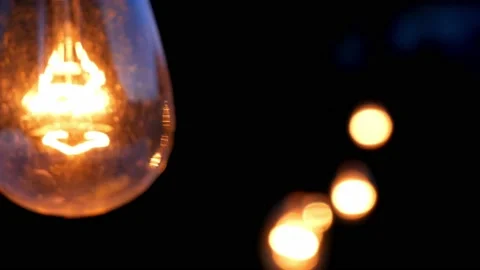 Backyard String Lights Bokeh Stock Footage 239772952