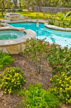Backyard Swimming Pool Stock Photos