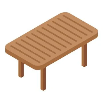 Backyard table icon, isometric style 스톡 일러스트