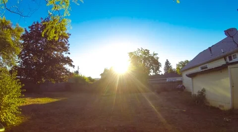 Backyard timelapse Stock Footage 55761688