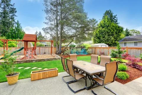 Backyard  view Stock Photos